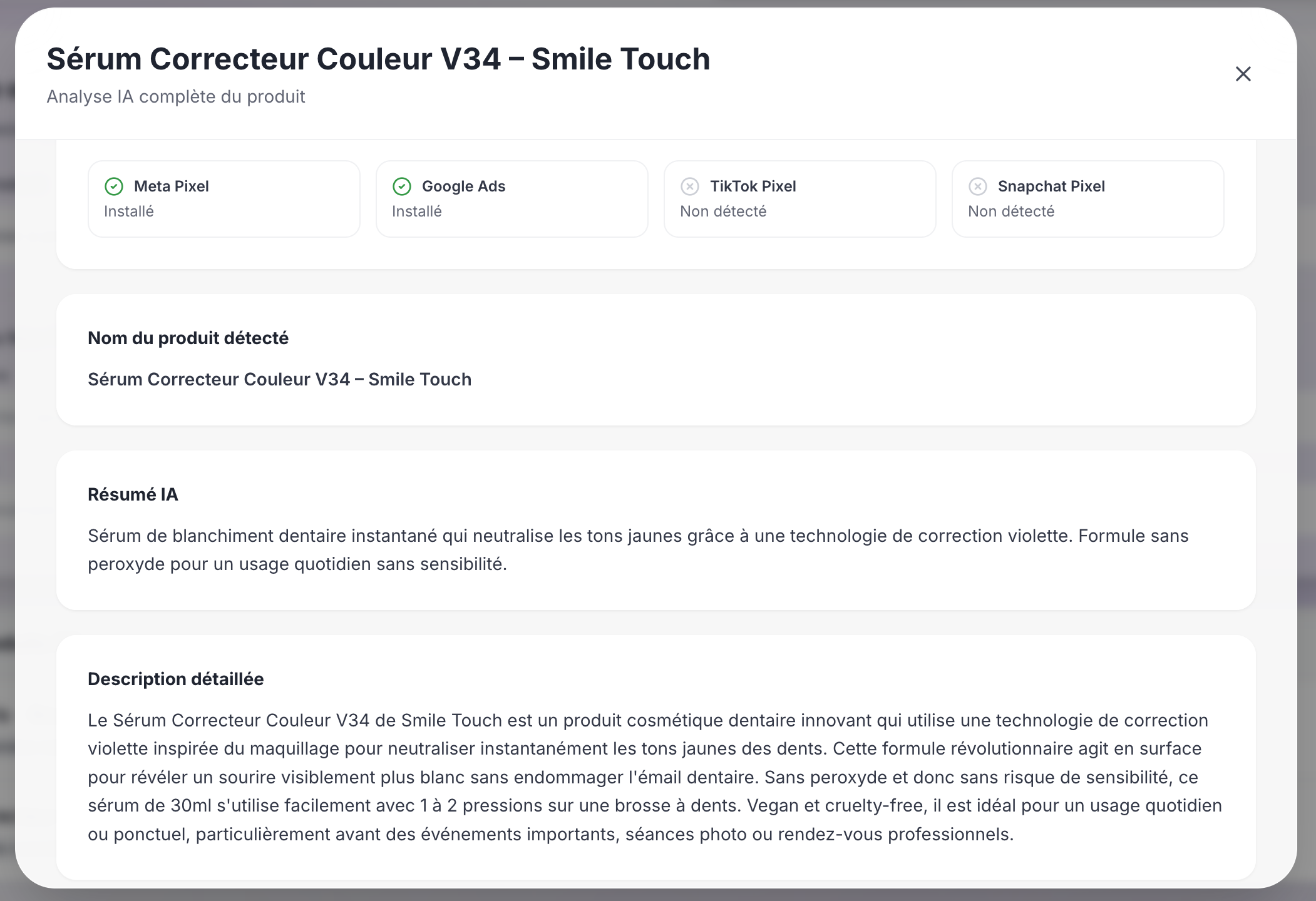 Aperçu du résumé produit 1